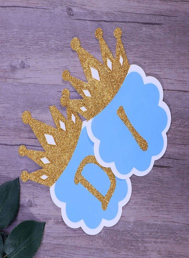 SOI Happy Birthday Toy Banner Set (Blue Glitter Crown) - Image 3